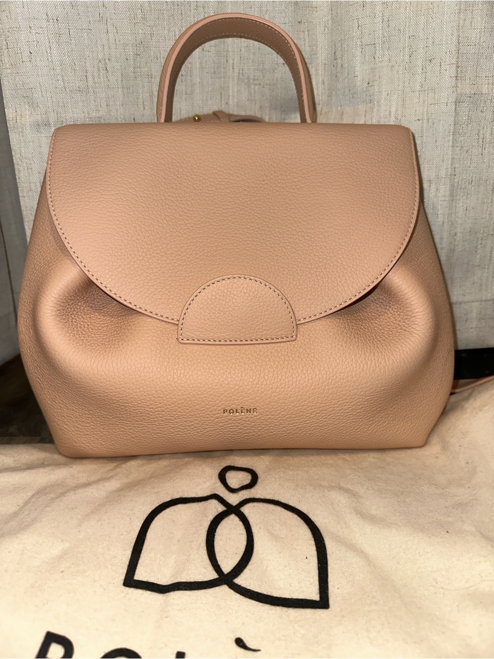 Polene Numero Un Brand New Nude Pink Leather Top-Handle Bag